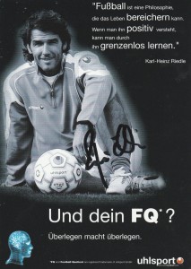Karl-Heinz Riedle [Liverpool | Fulham | Dortmund] Signed 6x4 Promo Card for sale on Ebay