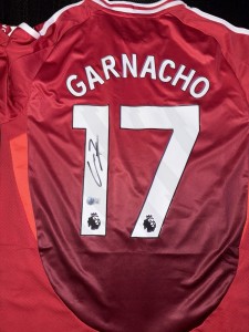 Alejandro Garnacho 2024/25 Man United Signed Shirt Beckett Authenticated for sale on Ebay