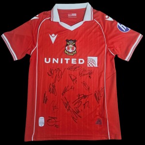 Wrexham Afc Squad Signed 2025/26 Home Shirt Football Autograph COA & PROOF for sale on Ebay