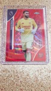 Topps Chrome Premier League 2026 David Raya 5/5 red Refractor Arsenal FC  for sale on Ebay