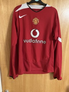 Manchester United 2004-06 Home Shirt Nike Vodafone Long Sleeve Medium Vintage for sale on Ebay