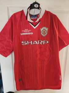 Manchester United Champions League Football Shirt 1998/99/00. Mens XL  for sale on Ebay