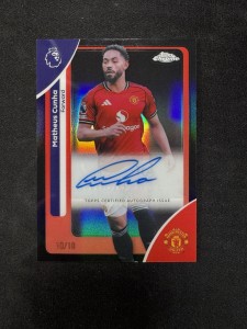 Matheus Cunha Auto 10/10 Manchester United Topps Premier League Chrome 25/26 for sale on Ebay