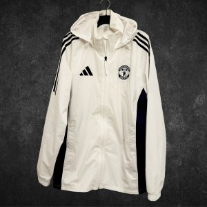 adidas Manchester United Player Issue Rain Coat - 2025 26 Season - White - Med for sale on Ebay
