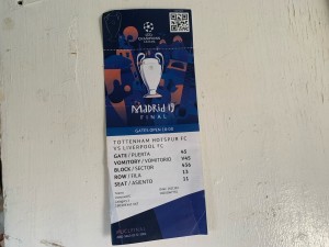 Original Ticket 2019 Champions League Final Liverpool V Tottenham for sale on Ebay