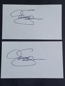 Derek Sanderson Lot of (2) Signed Index Cards - Bruins, Rangers, Blues, Canucks for sale on Ebay