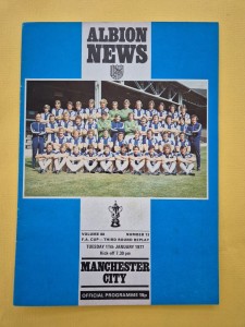 11/1/1977 West Bromwich Albion v  Manchester City Football Programme; FA Cup for sale on Ebay