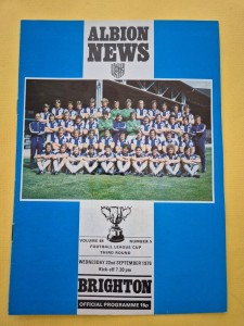 22/9/1976 West Bromwich Albion v  Brighton Football Programme; League Cup 3rd Rd for sale on Ebay