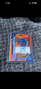 Tyler Dibling Everton Topps Chrome Premier League Auto /25 SSP! for sale on Ebay