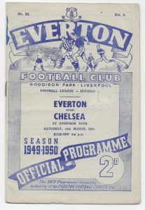 1949/50 Division 1 - EVERTON v. CHELSEA for sale on Ebay