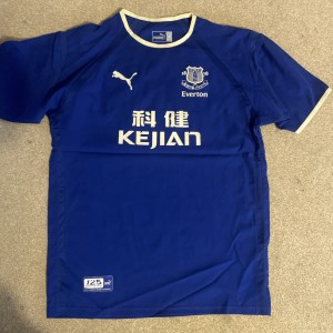 EVERTON FC KEJIAN SHIRT SIZE SMALL GOOD CONDITION for sale on Ebay