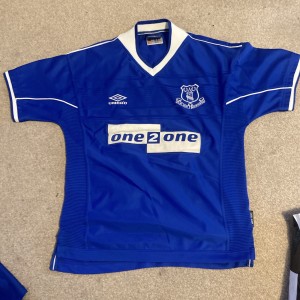 EVERTON FC ONE TO ONE SHIRT SIZE MEDIUM GOOD CONDITION for sale on Ebay