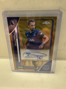 Topps Chrome Premier League 2026 Iliman Ndiaye Auto /50 Gold Wave  Everton for sale on Ebay