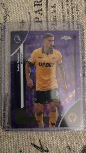 Joao Gomes Wolves Premier League Portugal Numvered 20/75 Chrome Topps for sale on Ebay
