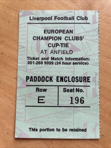 Nov 4th 1981 Liverpool v AZ 67 Alkmaar European Cup 2nd Rnd 2nd Leg Match Ticket for sale on Ebay