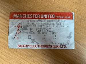 Manchester United v Man City~22th March 1986~Ticket Stub. for sale on Ebay