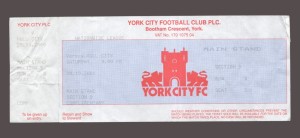 York City v Hull City 2000-2001 League Two Ticket 28/10/2000 for sale on Ebay