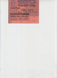 5  4  99  Cardiff  City  v  Hull  City        match ticket for sale on Ebay
