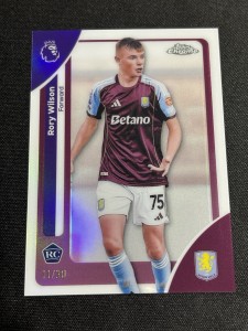 Rory Wilson /30 White Rookie Topps Chrome Premier League Aston Villa for sale on Ebay