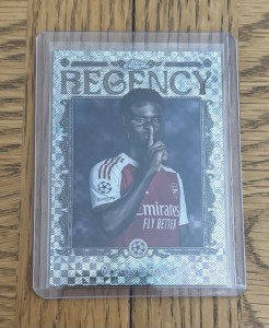 Topps UCC Flagship Chrome 2025-26 Bukayo Saka Regency London Exclusive Arsenal  for sale on Ebay