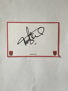 TONY ADAMS  Arsenal  Signed Crested Card. for sale on Ebay