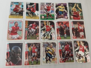 ARSENAL - JOBLOT OF 25 Hand Signed Futera Football trading cards  for sale on Ebay