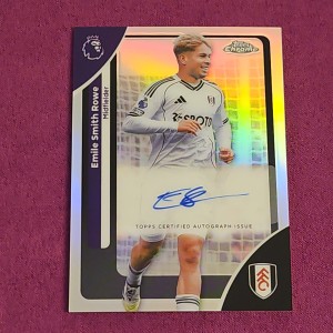 Topps Chrome Premier Lge 2026 Emile Smith Rowe Auto Chrome Refractor Fulham FC  for sale on Ebay