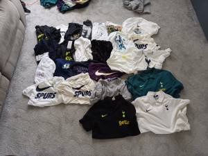 Tottenham Spurs Shirt. Bundle of 24 t shirts. All new/excellent medium nike mens for sale on Ebay