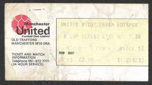 Manchester United v Tottenham Hotspur. Ticket Stub. 1979-1980. FA Cup Round 3 R for sale on Ebay