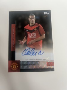 2025/26 Topps Manchester United Vidic Auto 1/1 for sale on Ebay