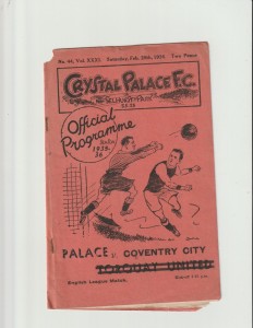 1935/36 Div.3.Crystal Palace v Coventry City. for sale on Ebay