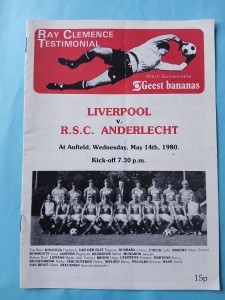 1980 Liverpool v Anderlecht - Ray Clemence Testimonial Programme for sale on Ebay