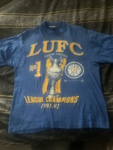 Leeds United Champions 1991-92 T-shirt Medium for sale on Ebay