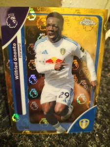 Wilfried Gnonto Gold /50 Topps Chrome Logofractor 2026 Leeds for sale on Ebay