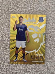 Iliman Ndiaye Gold Lion Card 2025/26 Topps Premier League Everton for sale on Ebay