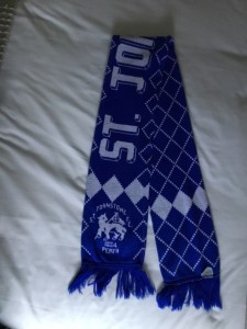 St Johnstone Supporters Royal Blue and White Scarf - Made in the UK for sale on Ebay