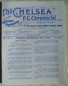 Chelsea v Liverpool replica programme (September 1905) for sale on Ebay