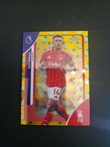 Topps Premier League Chrome 25/26 Dan Ndoye Pineapple Parallel Nottingham Forest for sale on Ebay