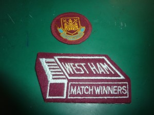 2 vintage west ham match winners cloth patches for sale on Ebay