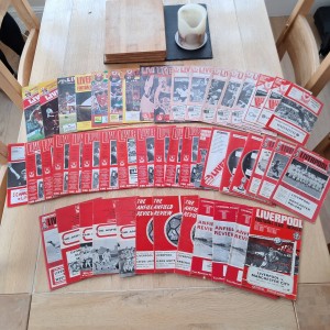 LIVERPOOL 47 HOME PROGRAMME BUNDLE FROM 1968 - 1988 for sale on Ebay