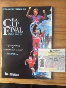1990 FA Cup Final: Programme  and Ticket Stub: Crystal Palace v Manchester Utd for sale on Ebay
