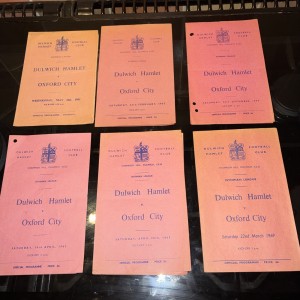 Dulwich Hamlet vs Oxford city job lot programmes 1951-1969 great lot X 6  for sale on Ebay
