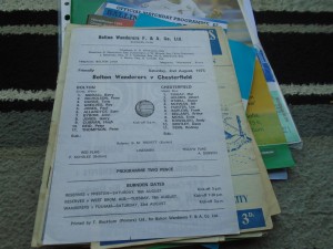 BOLTON WANDERERS V CHESTERFIELD 1975 FRIENDLY for sale on Ebay