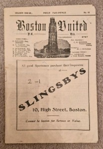 1948-49 Boston United v Desborough Programme for sale on Ebay