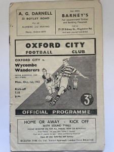 Oxford City v Wycombe Wanderers, 1962/93 for sale on Ebay