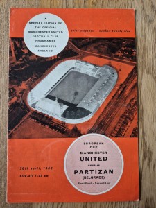 1965/66 Manchester Utd V Partizan Belgrade European Cup Semi Final Prog Good Con for sale on Ebay