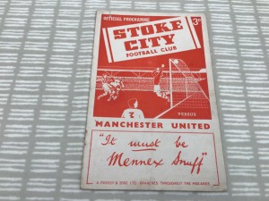 Stoke City v Manchester United 1952/53 Division 1 - 28th February 1953 for sale on Ebay