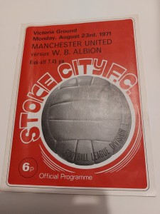 MANCHESTER UNITED v W.B.A FOOTBALL PROGRAMME PLAYED AT STOKE CITY 23RD AUG 1971 for sale on Ebay