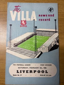 Aston Villa v Liverpool- 1964/65 First Division - Football Programme for sale on Ebay