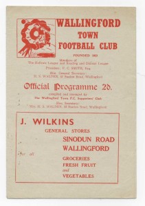 1956/57 Hellenic League - WALLINGFORD TOWN v. WITNEY TOWN for sale on Ebay